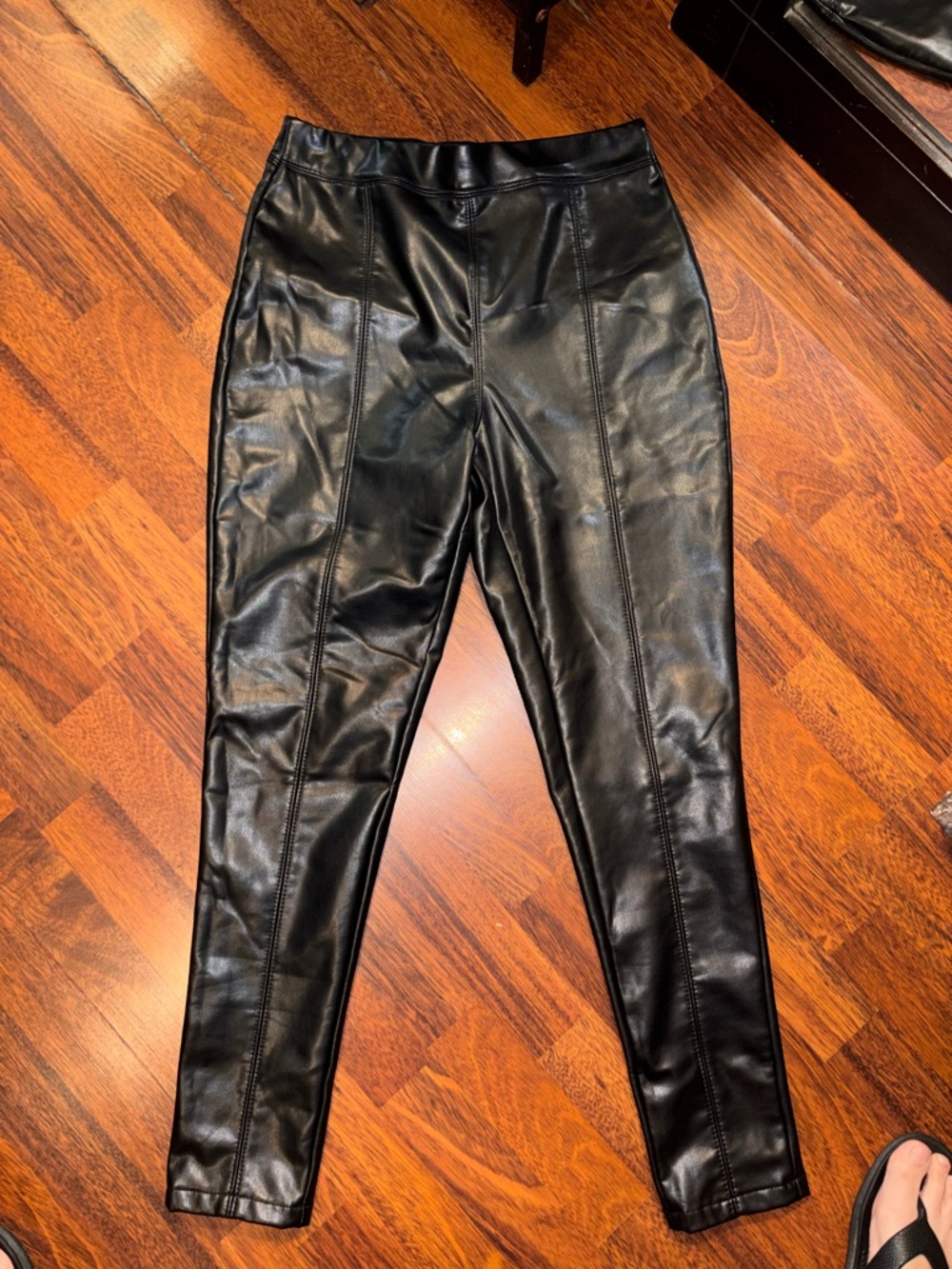 Sonos Black Faux Leather Pants